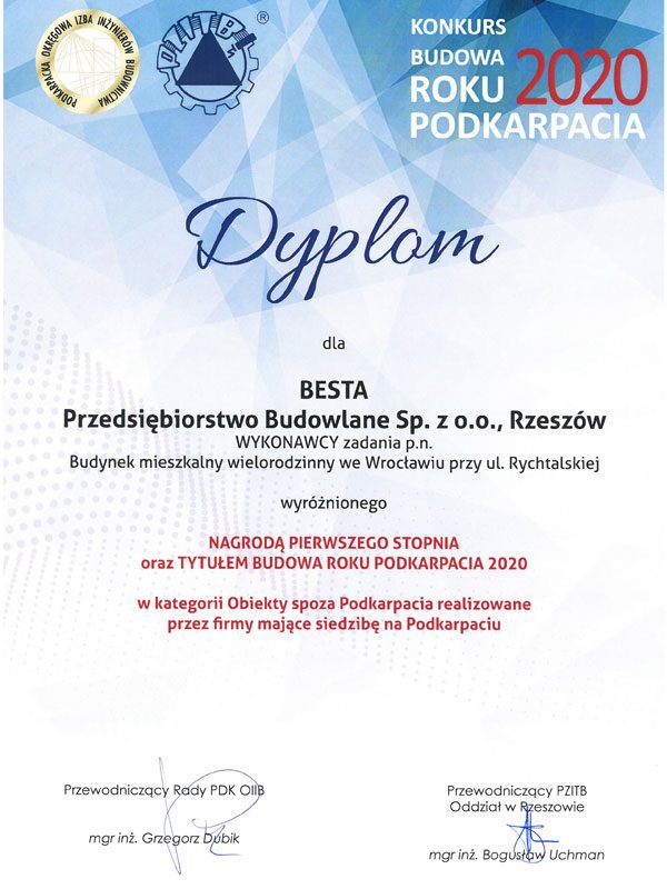 Budynek mieszkalny wielorodzinny we Wrocławiu przy ulicy Rychtalskiej - dyplom
