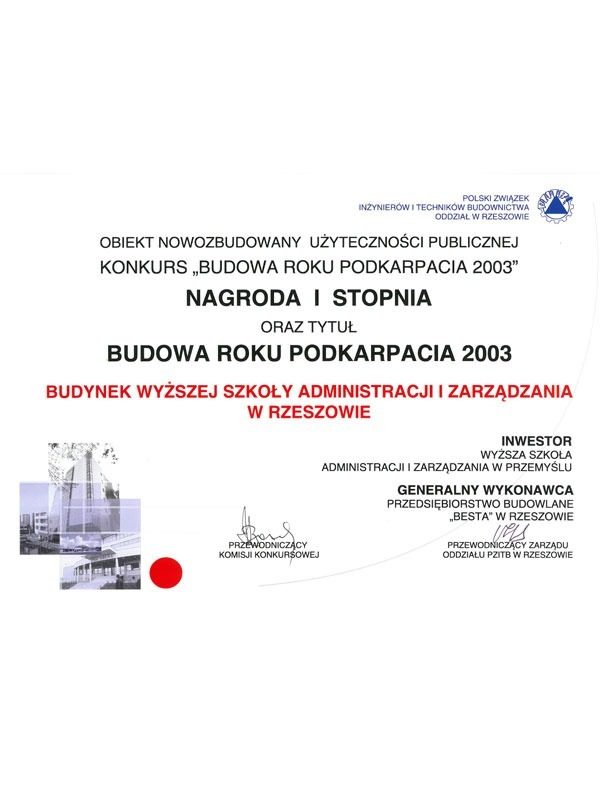 Rzeszów WSAiZ - dyplom